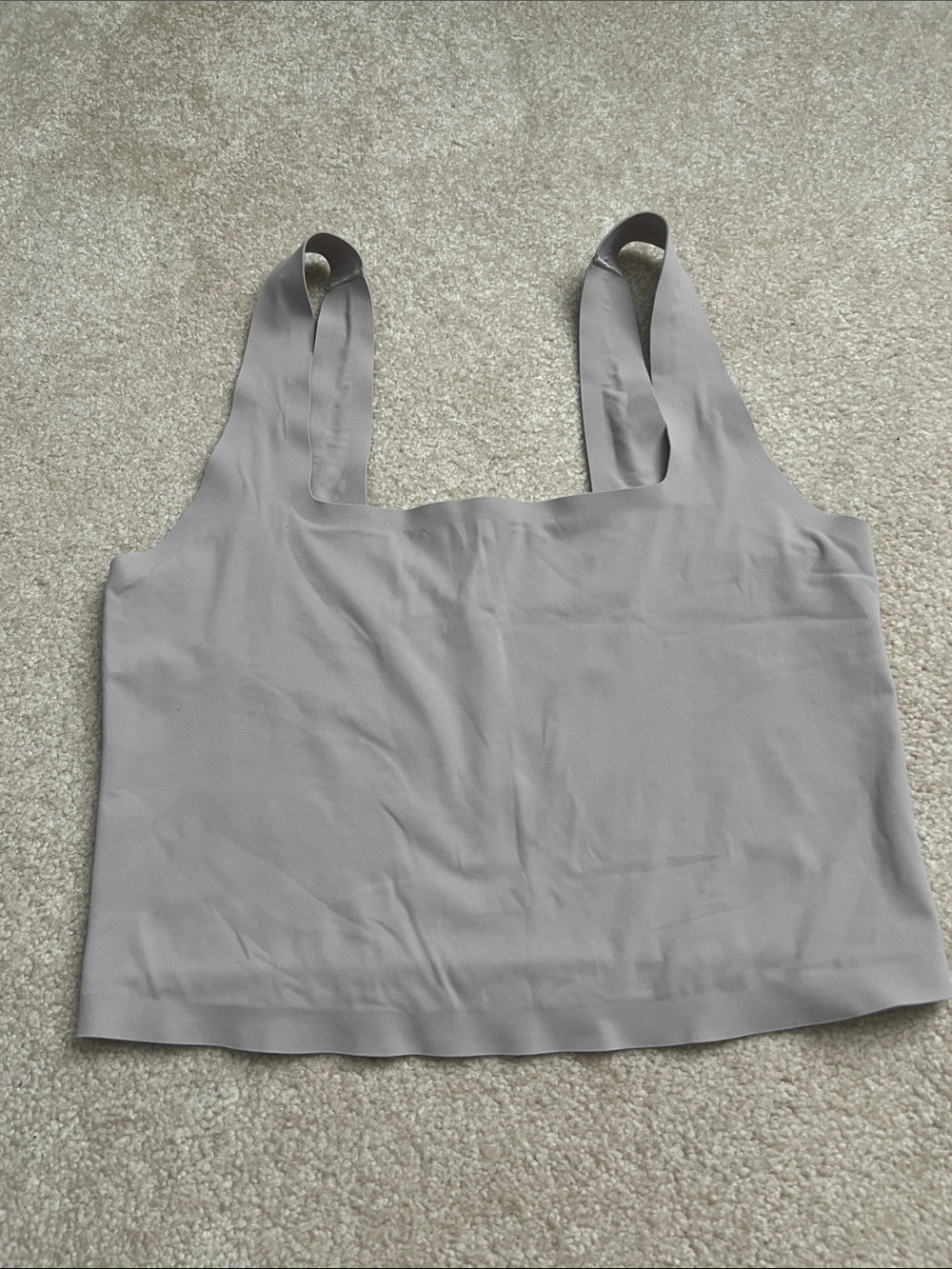 Smoothez by aerie Square Neck Tank Top in Light Taupe Size M